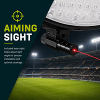 LED Stadium Light - 500W - 120/277V - 5000K Daylight - 68000 Lumen - Yoke Mount - Black Finish