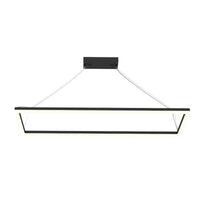 Suspended Frame LED Pendant - 4x1 Foot - Multi Watt Selectable 40/50/60 Watts - Color Temperature Selectable 30/35/40K - 120-277V - Black Finish