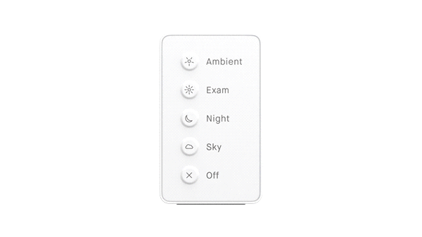 Sealed Wall Switch,Ambient, Exam, Reading, Night, Off Configuration,White
