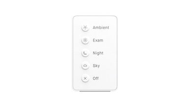 Sealed Wall Switch,Ambient, Exam, Sky, Off Configuration,White