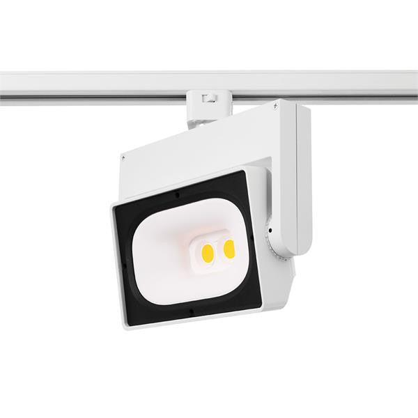 Trac-Master LED Wall Wash/Flood,Halo Track Compatible Adapter,3500K,90 CRI,Phase Dimmable,White