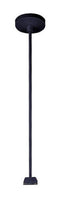 Rigid Ceiling Pendant Stem Kit, 18IN Nominal Length, Black