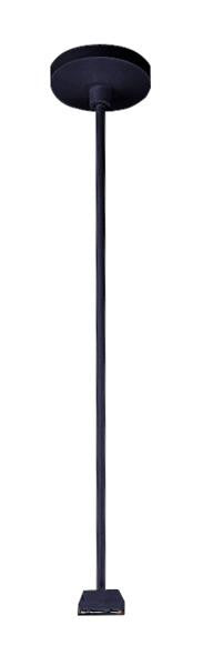 Rigid Ceiling Pendant Stem Kit, 24IN Nominal Length, Black
