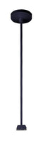 Rigid Ceiling Pendant Stem Kit, 24IN Nominal Length, Black