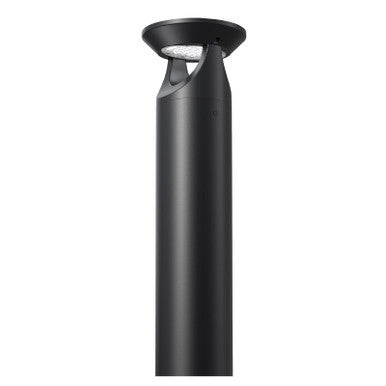 Westgate SOL-BL-301-30-40K-BK - LED Solar Bollard Lights with Remote - Hight 30IN - 3 Watt - 390 Lumens - 4000K Cool White - Anchor Bolts & Plate Included - Black Finish