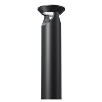 LED Solar Bollard Lights with Remote - Height 36IN - 3 Watt - 390 Lumens - 4000K Cool White - Anchor Bolts & Plate Included - Black Finish
