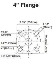 15 Foot Round Pole For Surface Mount - Steel With Bronze Finish - 4 Inch Diameter