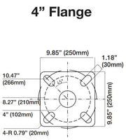 25 Foot Round Pole For Surface Mount - Steel With Bronze Finish - 4 Inch Diameter
