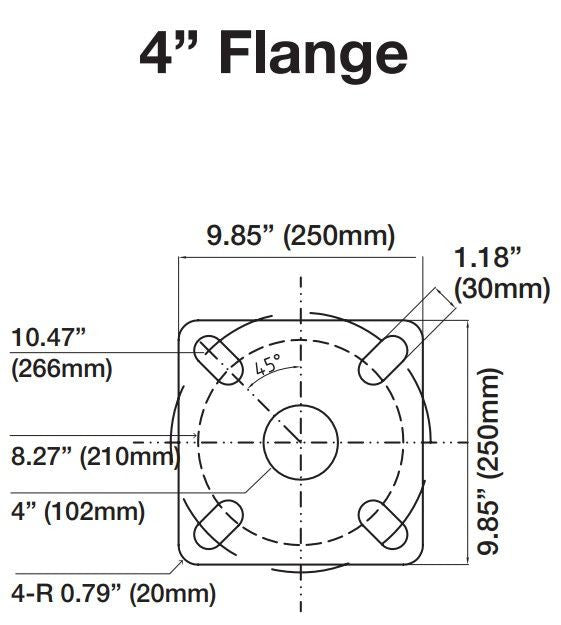 20 Foot Round Pole For Surface Mount - Steel With Bronze Finish - 4 Inch Diameter