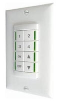 Low Voltage Push-Button Wallpod, Four Pole, White