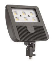 D-Series Size 3 LED Flood Luminaire, LED, 6 light engines, Up to 21387 lumens, 5000K, 70CRI, Wide flood distribution, 120-277V, Integral Slipfitter, Photocell,  buttontype, Dark bronze finish,  super durable