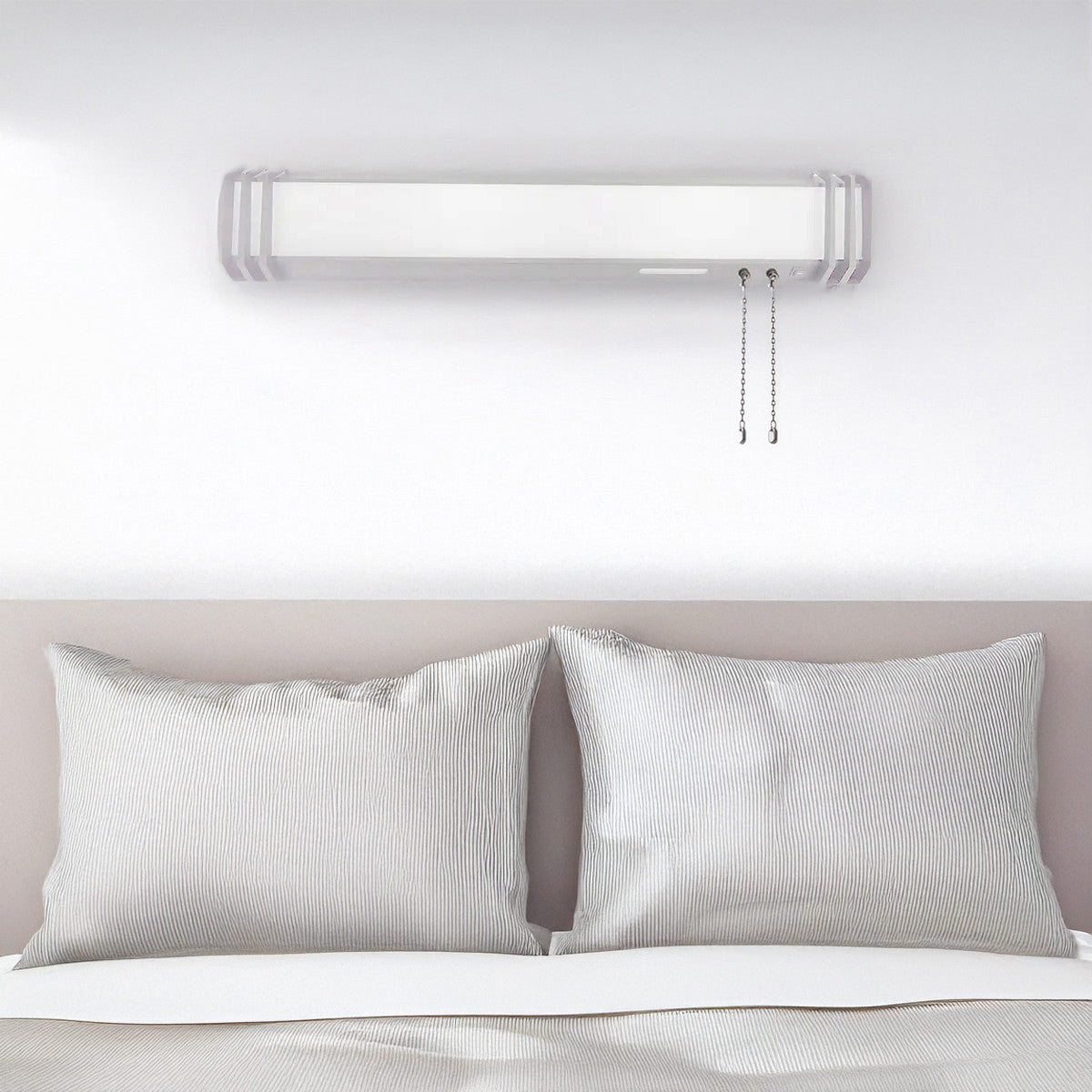 Traditional Hospital Bed Light - 3 Foot - 20W Uplight - 36W Downlight - 120-277V - Color Temperature Selectable 27K/30K/40K - White Finish