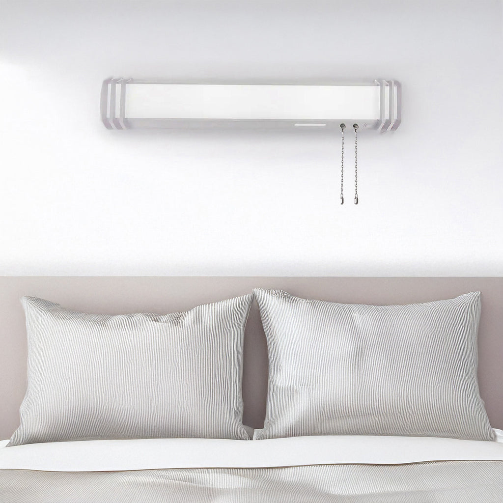Traditional Hospital Bed Light - 3 Foot - 20W Uplight - 36W Downlight - 120-277V - Color Temperature Selectable 27K/30K/40K - White Finish