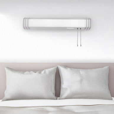 Traditional Hospital Bed Light - 3 Foot - 20W Uplight - 36W Downlight - 120-277V - Color Temperature Selectable 27K/30K/40K - White Finish