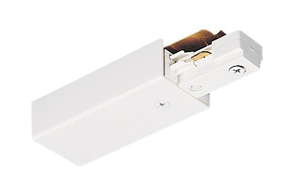 Trac-Master End Feed Connector, 2-Circuit, White