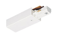 Trac-Master End Feed Connector, 2-Circuit, White