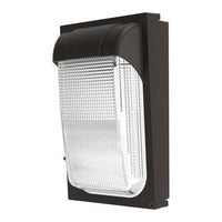 TWX Polycarbonate LED Size 1 Wallpack, LED, Adjustable light output, 4000K, 120-277V, Textured dark bronze,  super durable