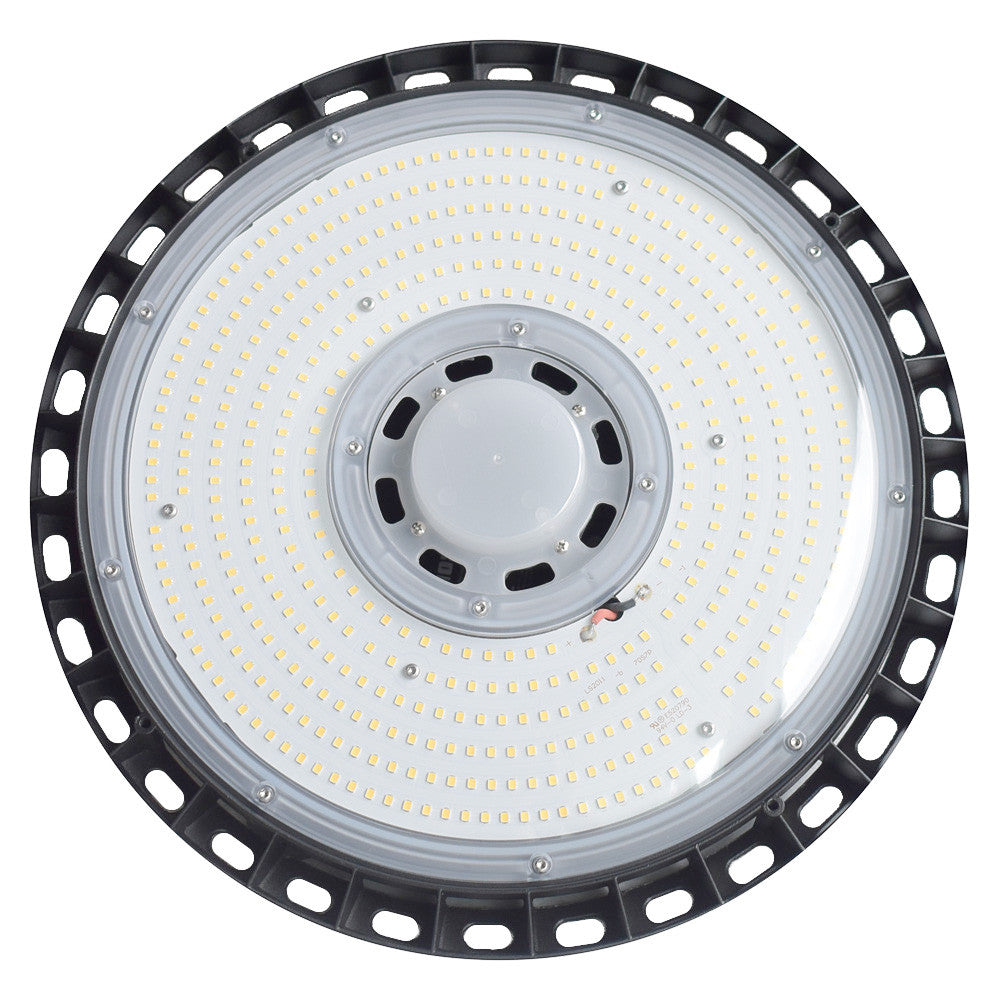 200 Watt UFO LED High Bay Light - 27,000 Lumens - 5000K Daylight - 120-277V - Black Finish