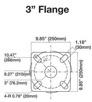 10 Foot Round Pole For Surface Mount - Steel With Bronze Finish - 3 Inch Diameter