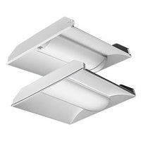 LED 2X2 Volumetric Architectural Fixture, Nominal 3300 Lm, Curved, Linear Prismatic, EldoLED Dimming 1%, 80+ Cri, 4000K