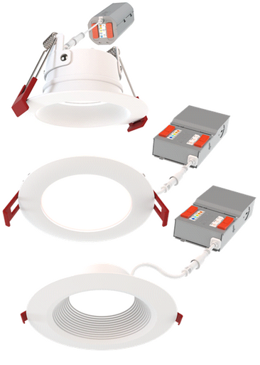 4In Wafer-Thin Led Downlight, Adjustable Trim, Switchable Cct 2700K,  3000K,  3500K,  4000K,  And 5000K, 90+ Cri, Brushed Nickel