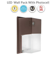 Turtle Friendly LED Rectangle Wall Packs - Economical Outdoor Wall Lights With Photocell - Choose Your Finish