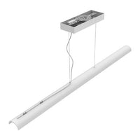 Euro Design Pendant Light - Multiwatt 40W/50W/60W - Max 4500 Lumens Up or Down Light - 8 Foot - White Finish - Color Tunable 30K/40K/50K - Suspension Cable Mount - 120-277V