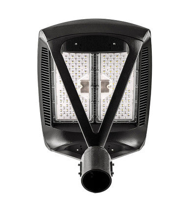 LED Modern Pole Lights - Integrated LED Post Light Fixtures In Bronze - Choose Your Wattage