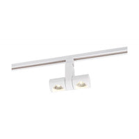 Dual Pipe Style LED Track Head Only  - White Finish - 36 Degree Beam - 2040 Lumens - 3000K Soft White - 24 Watt - Dimmable - 3 Contact Halo Style