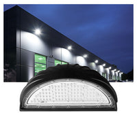 70 Watt LED Half Moon Wall Pack - 9446 Lumens - 5000K Daylight - 120-277V - Bronze Finish - Photocell