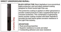 20 Foot Square Pole For Direct Burial - Steel With Bronze Finish - 4 Inch Diameter With 2.5 Inch Tenon Adapter