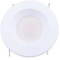 6 Inch LED Recessed Downlight With Smooth Trim- 10 Watt - 1000 Lumens -  Color Selectable 27K/30K/40K/50/65K - 120V - Recessed Can Required - Dimmable