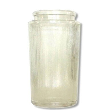 7 Inch Plastic Cylinder Plain Lip Opening Clear Ribbed Lexan