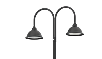 LED Designer Bell Post Light Fixtures - Decorative Pole And Wall Lighting - Many Options for Mounting Parts, Sizes and Adapters for Pole Diameters